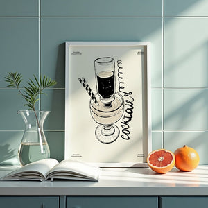 Cocktail Time Plakat - 21 x 29.7 cm - Nellastore