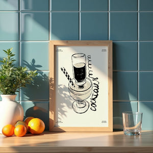 Cocktail Time Plakat - 21 x 29.7 cm - Nellastore