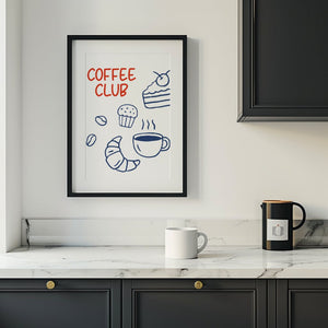 Coffee Club Bakery Plakat - 21 x 29.7 cm - Nellastore