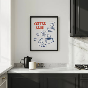 Coffee Club Bakery Plakat - 21 x 29.7 cm - Nellastore