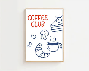 Coffee Club Bakery Plakat - 21 x 29.7 cm - Nellastore