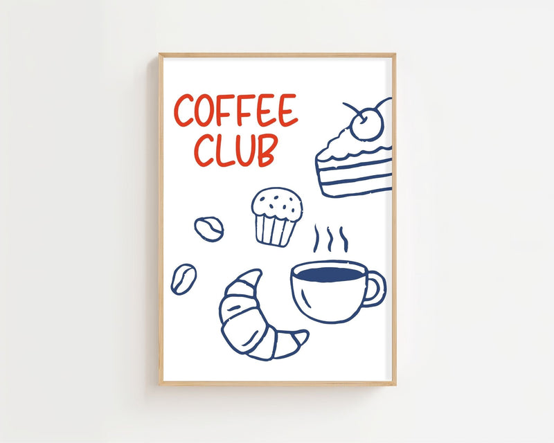 Coffee Club Bakery Plakat - 21 x 29.7 cm - Nellastore