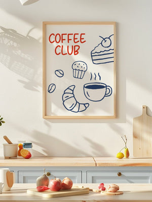 Coffee Club Bakery Plakat - 21 x 29.7 cm - Nellastore