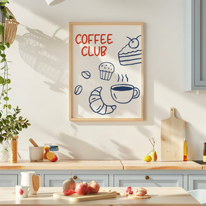 Coffee Club Bakery Plakat - 21 x 29.7 cm - Nellastore