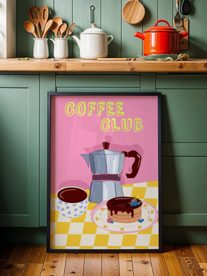 Coffee Club Moka Plakat - 21 x 29.7 cm - Nellastore