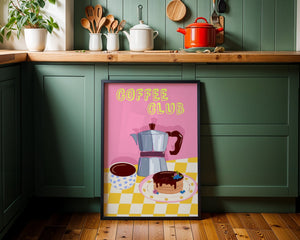 Coffee Club Moka Plakat - 21 x 29.7 cm - Nellastore