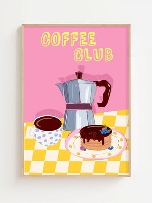 Coffee Club Moka Plakat - 21 x 29.7 cm - Nellastore