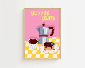 Coffee Club Moka Plakat - 21 x 29.7 cm - Nellastore