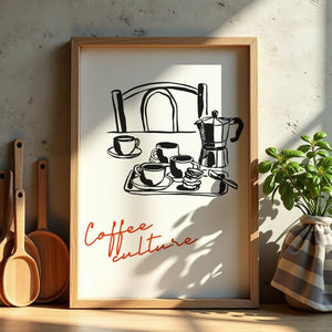 Coffee Culture Plakat - 21 x 29.7 cm - Nellastore