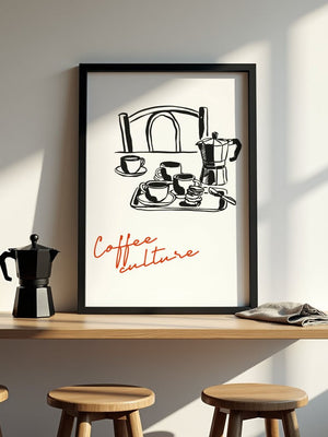 Coffee Culture Plakat - 21 x 29.7 cm - Nellastore