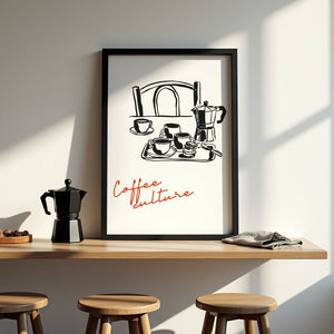 Coffee Culture Plakat - 21 x 29.7 cm - Nellastore