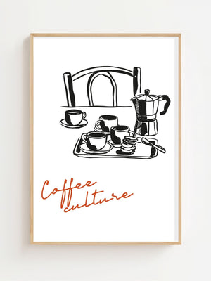 Coffee Culture Plakat - 21 x 29.7 cm - Nellastore