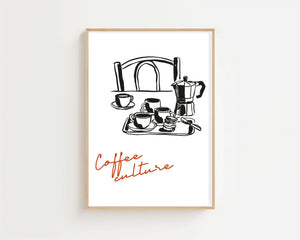 Coffee Culture Plakat - 21 x 29.7 cm - Nellastore
