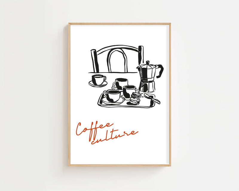 Coffee Culture Plakat - 21 x 29.7 cm - Nellastore