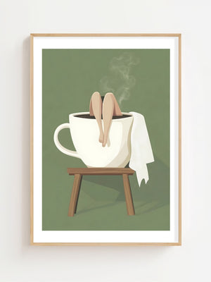 Coffee Cup Escape Plakat - 21 x 29.7 cm (A4) - Nellastore