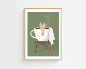 Coffee Cup Escape Plakat - 21 x 29.7 cm (A4) - Nellastore