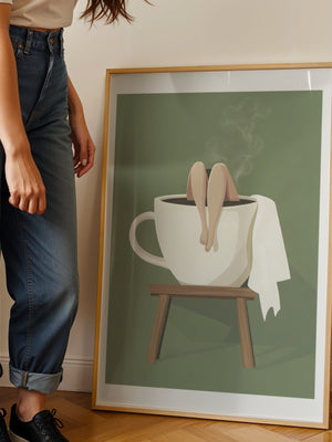 Coffee Cup Escape Plakat - 21 x 29.7 cm (A4) - Nellastore