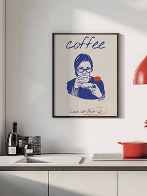 Coffee Love Plakat - 21 x 29.7 cm - Nellastore