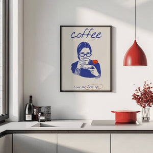 Coffee Love Plakat - 21 x 29.7 cm - Nellastore