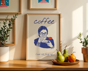 Coffee Love Plakat - 21 x 29.7 cm - Nellastore