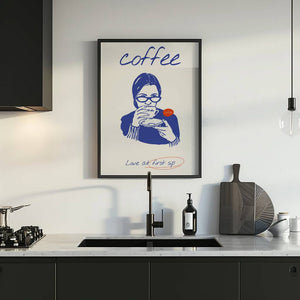 Coffee Love Plakat - 21 x 29.7 cm - Nellastore