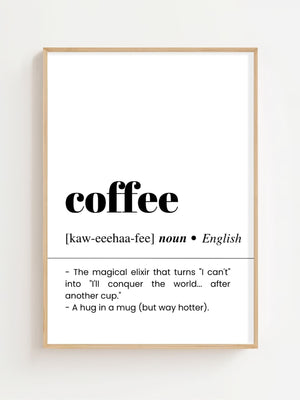 Coffee Plakat - 21 x 29.7 cm (A4) - Nellastore