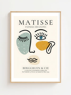 Colorful Abstract Face Plakat - 21 x 29.7 cm (A4) - Nellastore