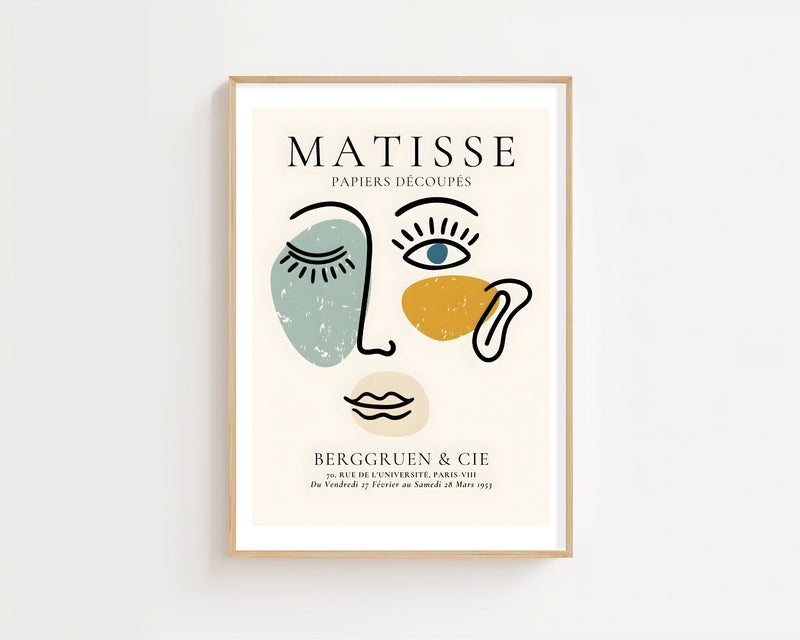 Colorful Abstract Face Plakat - 21 x 29.7 cm (A4) - Nellastore