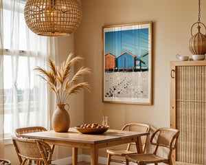 Colorful Beach Huts Plakat - 21 x 29.7 cm (A4) - Nellastore
