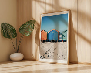Colorful Beach Huts Plakat - 21 x 29.7 cm (A4) - Nellastore
