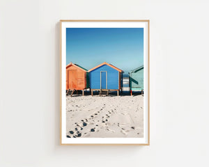 Colorful Beach Huts Plakat - 21 x 29.7 cm (A4) - Nellastore