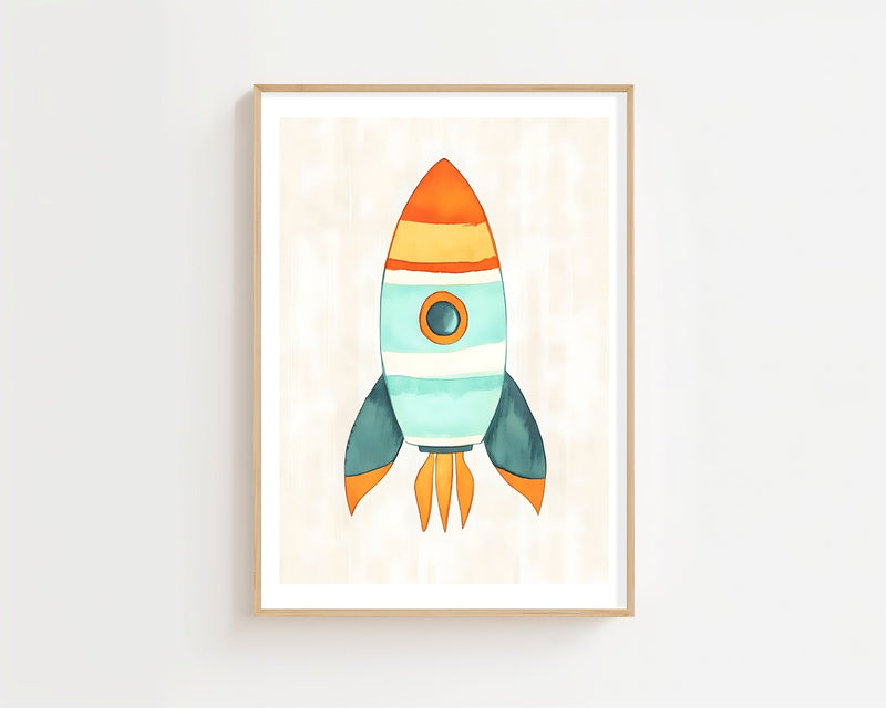 Colorful Rocket Plakat - 21 x 29.7 cm (A4) - Nellastore