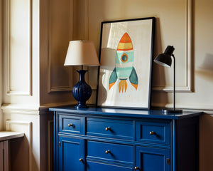 Colorful Rocket Plakat - 21 x 29.7 cm (A4) - Nellastore