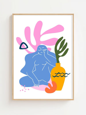 Contour Muse Matisse Plakat - 21 x 29.7 cm - Nellastore