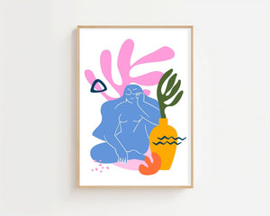 Contour Muse Matisse Plakat - 21 x 29.7 cm - Nellastore