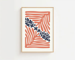 Coral Blossom Frame Plakat - 21 x 29.7 cm - Nellastore