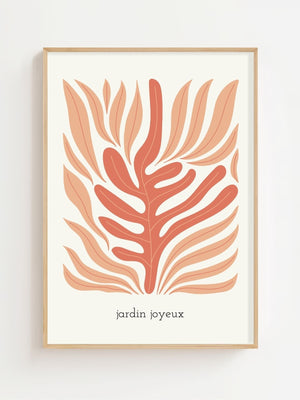 Coral Leaf Plakat - 21 x 29.7 cm - Nellastore