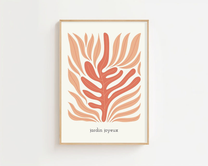 Coral Leaf Plakat - 21 x 29.7 cm - Nellastore
