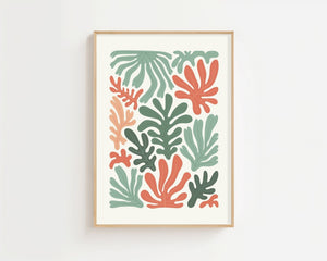Coral Leaves Plakat - 21 x 29.7 cm - Nellastore