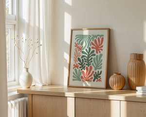 Coral Leaves Plakat - 21 x 29.7 cm - Nellastore