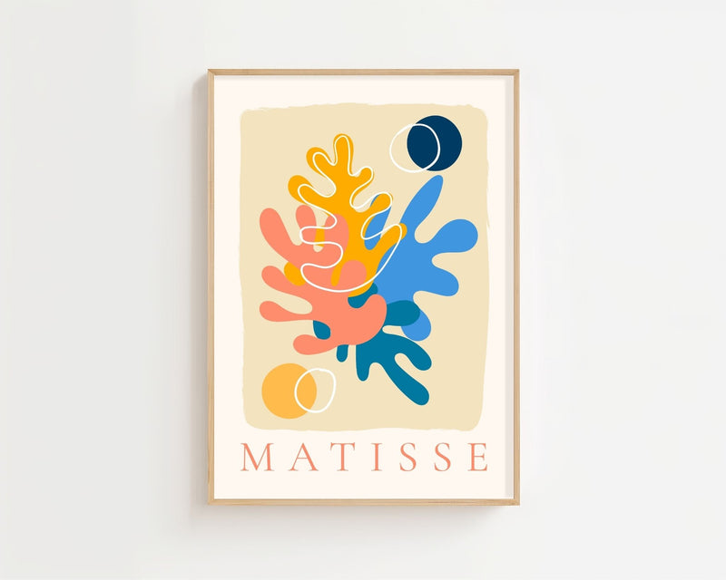 Coral Lines Matisse Plakat - 21 x 29.7 cm - Nellastore