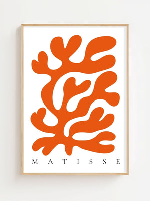 Coral Silhouette Matisse Plakat - 21 x 29.7 cm - Nellastore