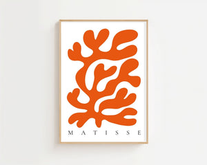 Coral Silhouette Matisse Plakat - 21 x 29.7 cm - Nellastore