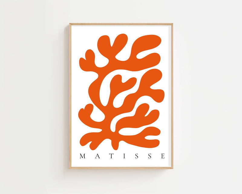 Coral Silhouette Matisse Plakat - 21 x 29.7 cm - Nellastore