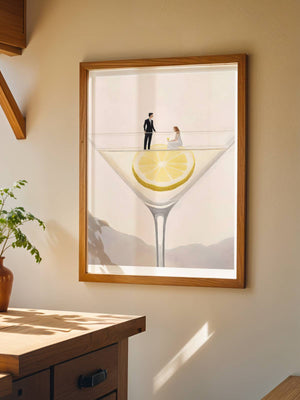 Couple On A Martini Plakat - 21 x 29.7 cm (A4) - Nellastore