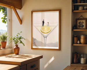 Couple On A Martini Plakat - 21 x 29.7 cm (A4) - Nellastore