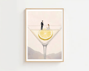 Couple On A Martini Plakat - 21 x 29.7 cm (A4) - Nellastore