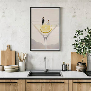 Couple On A Martini Plakat - 21 x 29.7 cm (A4) - Nellastore