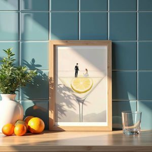 Couple On A Martini Plakat - 21 x 29.7 cm (A4) - Nellastore
