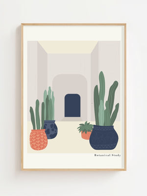 Courtyard Cactus Plakat - 21 x 29.7 cm - Nellastore
